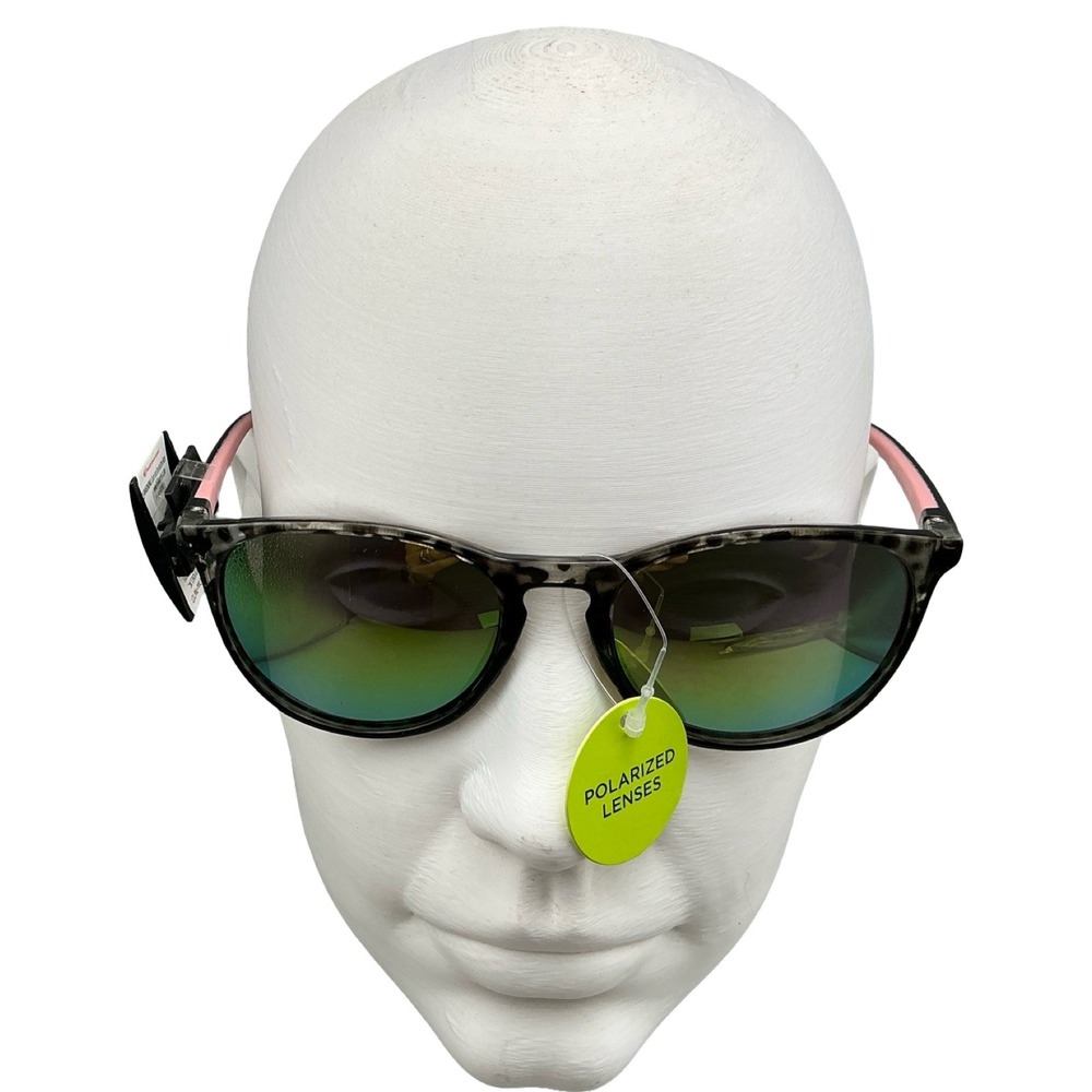 Tek Gear Polarized Sunglasses Grey Tortoise Green Mirror WTG21SG23P-001 NEW